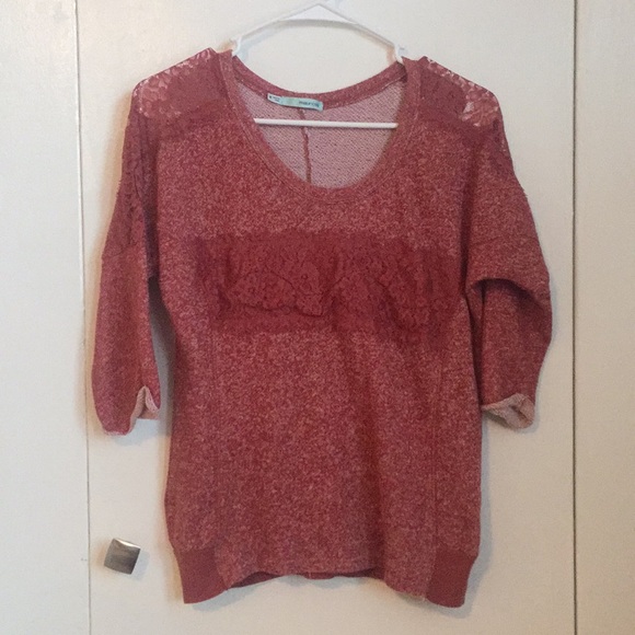 Maurices Thin 3/4 Sweatshirt with Lace - Picture 1 of 6